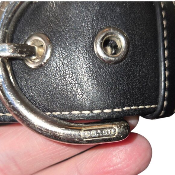 Coach 6351 Y2K Black Signature C Jaquard Mini Soho Hobo Bag 11"X6"X2" No Hangtag - Picture 7 of 10